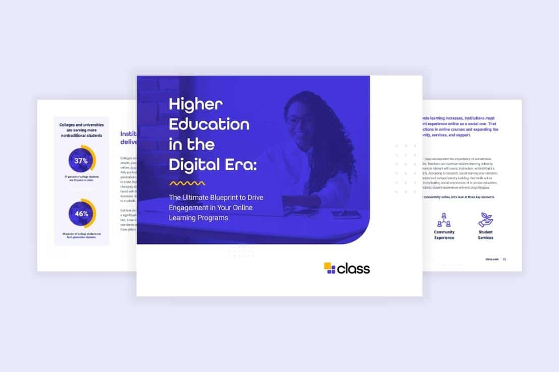 Higher Education in the Digital Era: The Ultimate Blueprint to Drive Engagement in Your Online Learning Programs ebook thumbnail